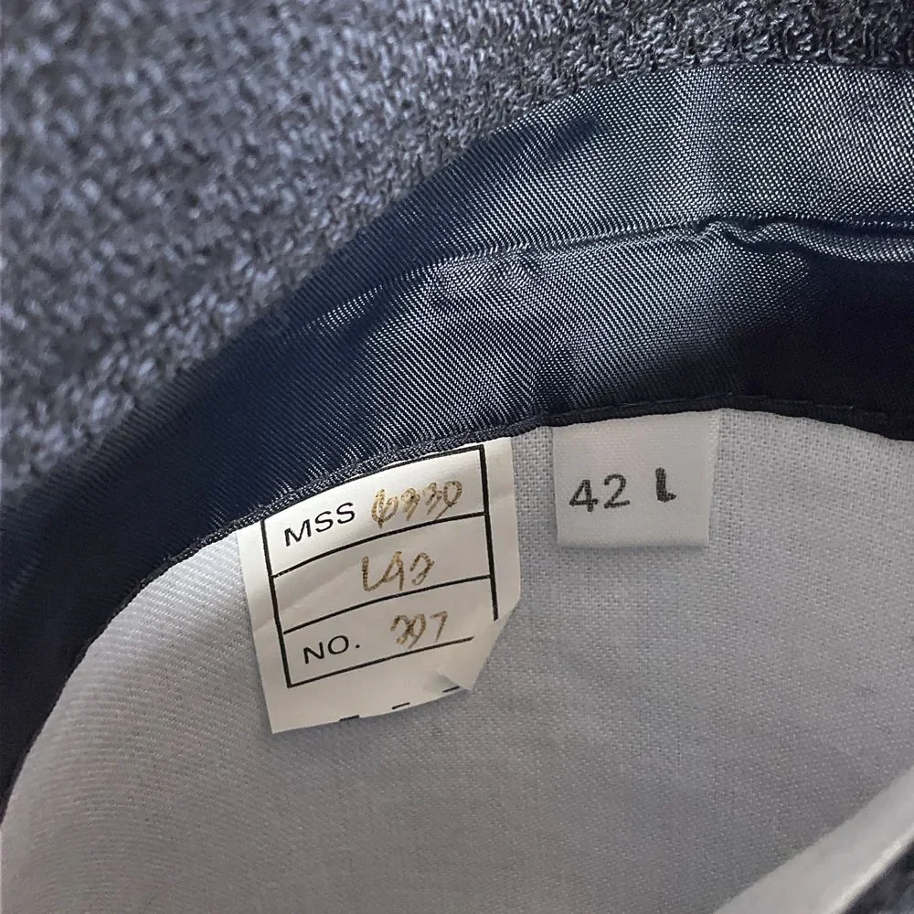 Antonio Parillo Blazer Men 42L Black Blue Double Breasted Textured Classic‎ Wool